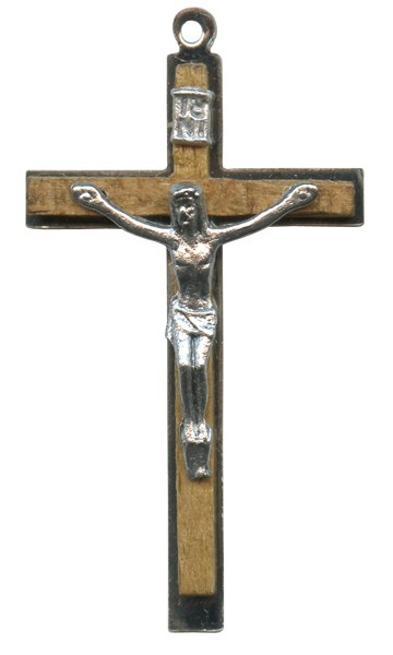 Wood Crucifix Natural mm.45- 1 3/4"