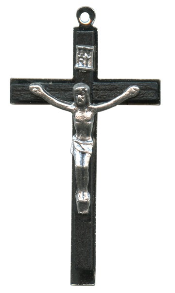 Wood Crucifix Black mm.45- 1 3/4"