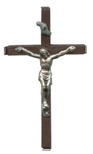 Wood Crucifix Brown mm.57- 2 1/4"