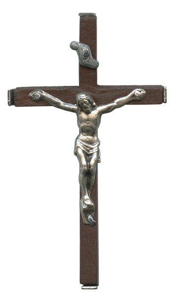 Wood Crucifix Brown mm.57- 2 1/4"