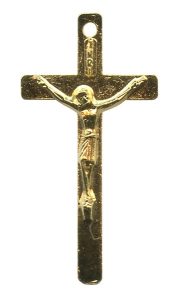 Crucifix Gold Plated Metal mm.30 - 1 1/8"