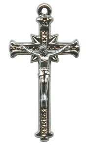 Crucifix Oxidized Metal mm.35- 1 3/8"