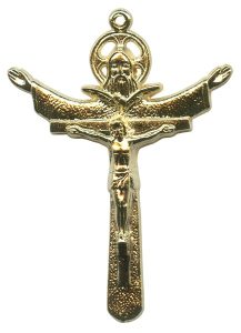 Crucifix Gold Plated Metal mm.55- 2 1/4"