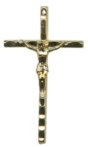 Crucifix Gold Plated Metal mm.60 - 2 3/8"