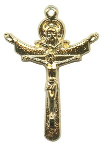 Crucifix Gold Plated Metal mm.35- 1 3/8"