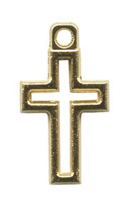 Gold Plated Metal Cross mm.15- 1/2"