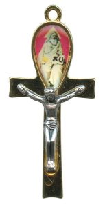 Gold Plated Metal Crucifix God the Father mm.42- 1 5/8"