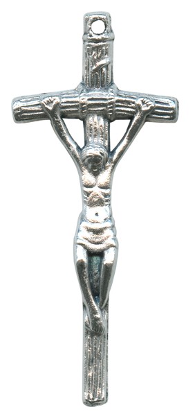 Papal Crucifix Oxidized Metal mm.50 - 2"