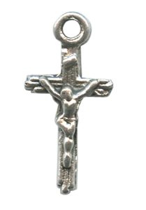Crucifix Silver Plated Metal mm.11- 5/8"