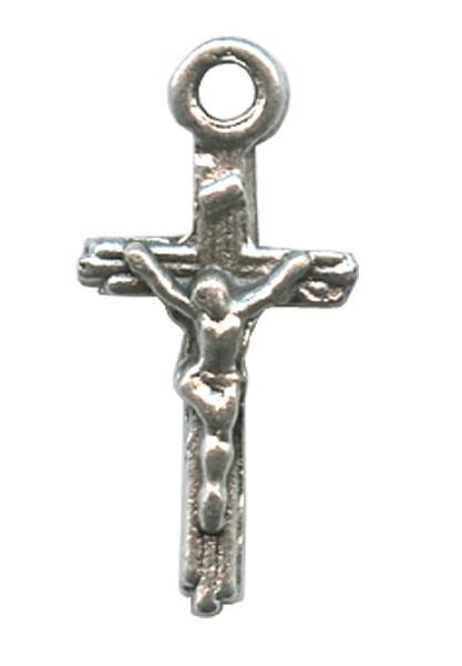 Crucifix Silver Plated Metal mm.11- 5/8"