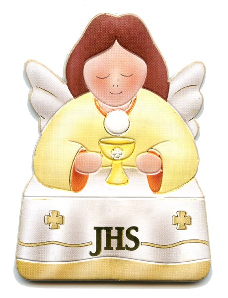 Communion Fridge Magnet/ Standing Plaque cm.6x 4.5- 2 1/2"x 1 3/4"