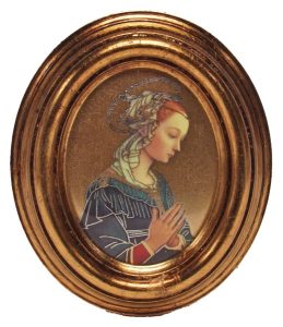 Lippi Gold Leaf Oval Picture cm.12.5x10.5- 5"x4 1/4"
