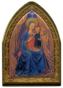 Mother and Child Gold Leaf Picture Frame Mini Vault cm.18.5x13.5 - 7 1/4"x5 1/4"