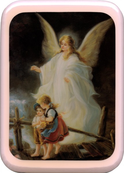 Pink Frame Guardian Angel Plaque cm. 21x29- 8 1/2"x 11 1/2"