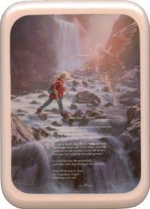 Pink Frame Guardian Angel Prayer Plaque cm. 21x29- 8 1/2"x 11 1/2"