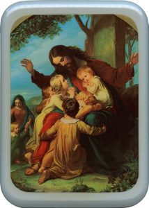 Jesus with Children Plaque cm. 21x29- 8 1/2"x 11 1/2"