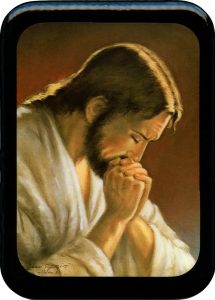 Jesus Praying Plaque cm. 21x29- 8 1/2"x 11 1/2"