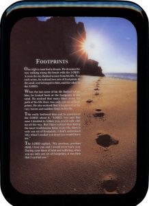 Footprints Plaque cm. 21x29- 8 1/2"x 11 1/2"