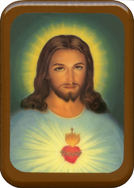 Sacred Heart of Jesus Plaque cm. 21x29- 8 1/2"x 11 1/2"