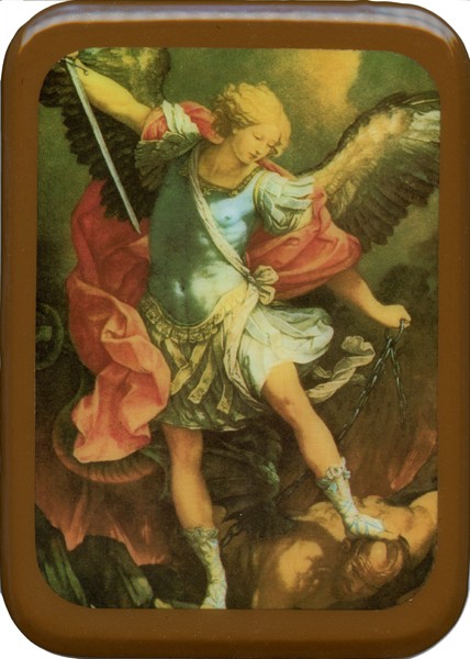St.Michael Plaque cm. 21x29- 8 1/2"x 11 1/2"
