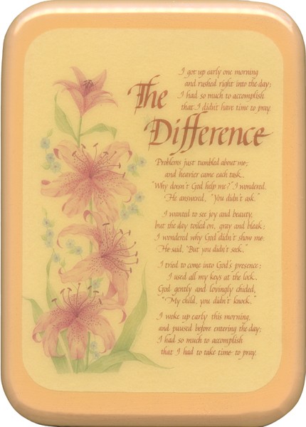 The Difference Plaque cm. 21x29- 8 1/2"x 11 1/2"