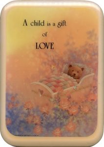 Pink Frame A Child is a Gift of Love Plaque cm. 21x29- 8 1/2"x 11 1/2"