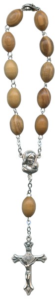 Decade Olive Wood Rosary Cord mm.10
