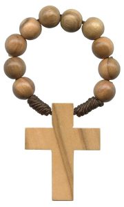 Olive Wood Cord Decade Rosary mm.5