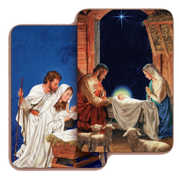 Nativity with Sheep 3D Bi-Dimensional Cards cm5.5x 8.2 - 2 1/8"x3 1/4"