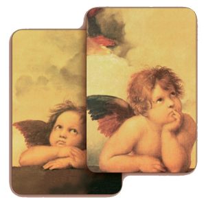 Angel St.Raphael 3D Bi-Dimensional Cards cm5.5x 8.2 - 2 1/8"x3 1/4"