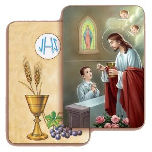Communion Boy 3D Bi-Dimensional Cards cm5.5x 8.2 - 2 1/8"x3 1/4"