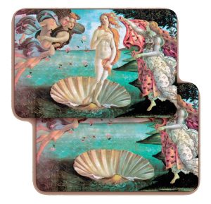 Birth of Venere (Botticelli) 3D Bi-Dimensional Cards cm.5.5x8.2- 2 1/8"x 3 1/4"