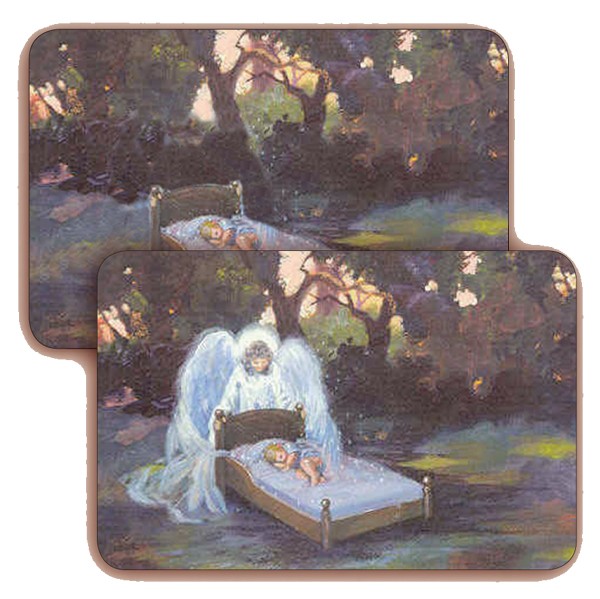 Guardian Angel 3D Bi-Dimensional Cards cm.5.5x8.2- 2 1/8"x 3 1/4"