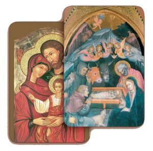 Holy Family/ Nativity 3D Bi-Dimensional Cards cm.5.5x8.2- 2 1/8"x 3 1/4"