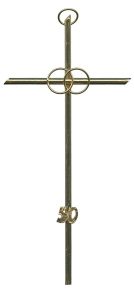 Metal Gold Plated 50th Anniversary Cross cm.20- 8"