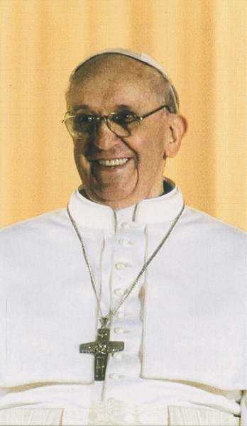 Pope Francis Holy Cards Blank cm.7x12- 2 3/4"x 4 3/4"