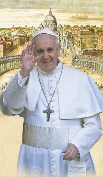 Pope Francis Holy Cards Blank cm.7x12- 2 3/4"x 4 3/4"
