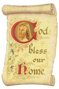 God Bless our Home Fridge Magnet cm.5x8- 2"x 3 1/4"