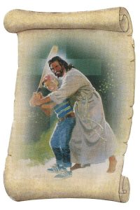 Jesus Baseball Fridge Magnet cm.5x8- 2"x 3 1/4"