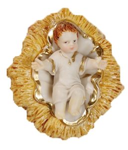 Baby Jesus with Crib Pvc Statue cm.4 - 1/2"