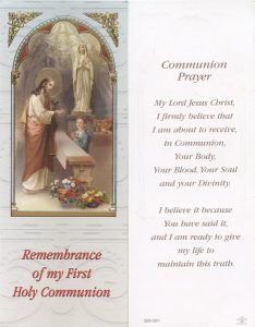 Communion Boy Bookmark cm.6x15.5- 2 1/2"x 6 1/8"