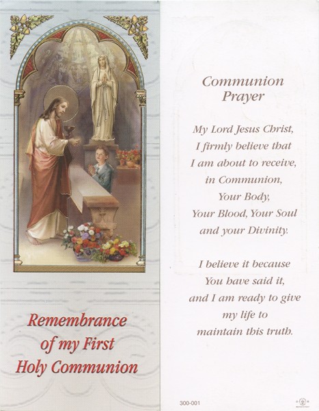Communion Boy Bookmark cm.6x15.5- 2 1/2"x 6 1/8"
