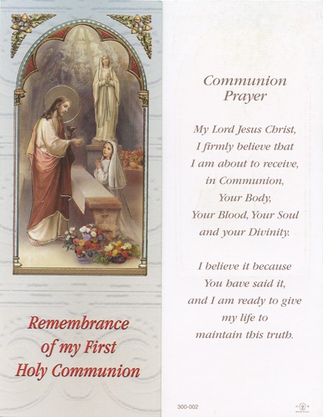 Communion Girl Bookmark cm.6x15.5- 2 1/2"x 6 1/8"