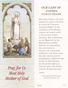 Our Lady Fatima Bookmark cm.6x15.5- 2 1/2"x 6 1/8"