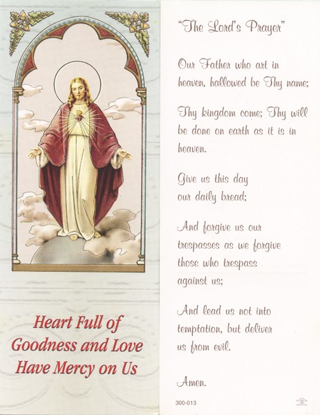The Lord's Prayer Bookmark cm.6x15.5- 2 1/2"x 6 1/8"