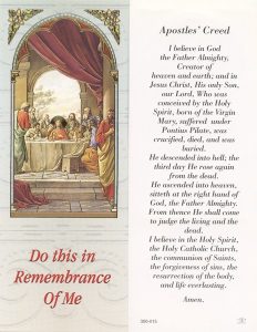 Apostles Creed Bookmark cm.6x15.5- 2 1/2"x 6 1/8"