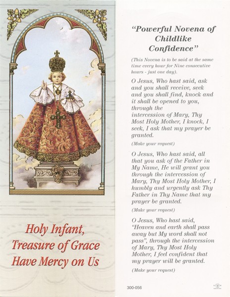  Powerful Novena of Childlike Confidence Bookmark cm.6x15.5- 2 1/2"x 6 1/8"
