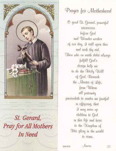 Prayer for Motherhood Bookmark cm.6x15.5- 2 1/2"x 6 1/8"