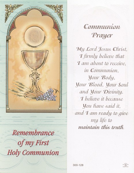 Communion Chalice Bookmark cm.6x15.5- 2 1/2"x 6 1/8"