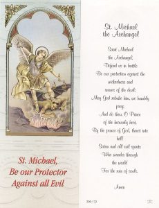 St.Michael the Archangel Bookmark cm.6x15.5- 2 1/2"x 6 1/8"